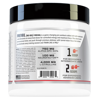 PREVAIL PRE WORKOUT SUPPLEMENT